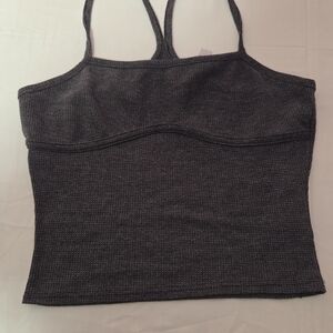 Women's Black Textured Tank Top